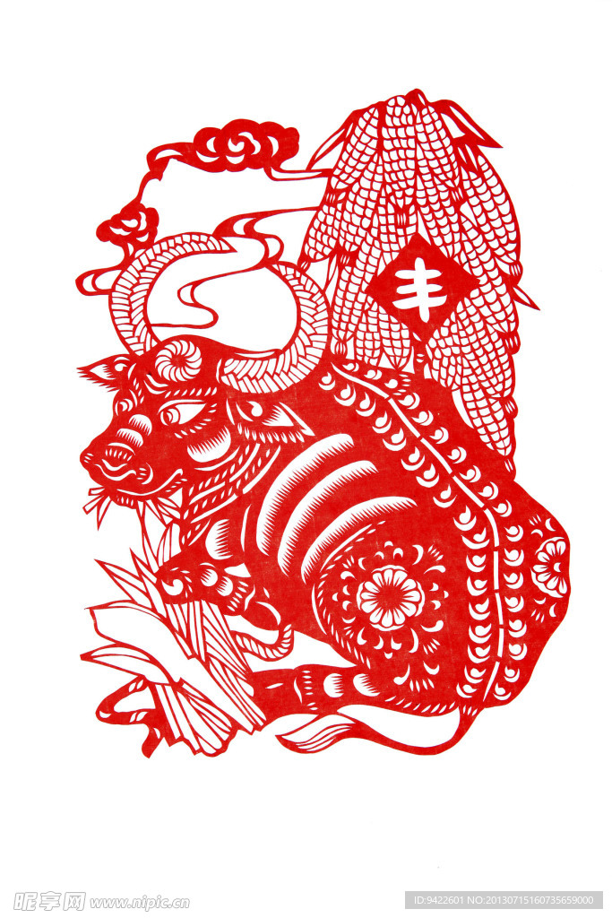 剪纸牛