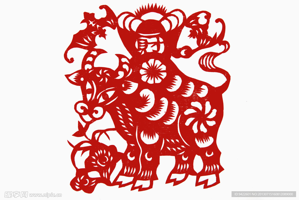 剪纸牛