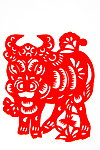 剪纸牛