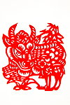剪纸牛