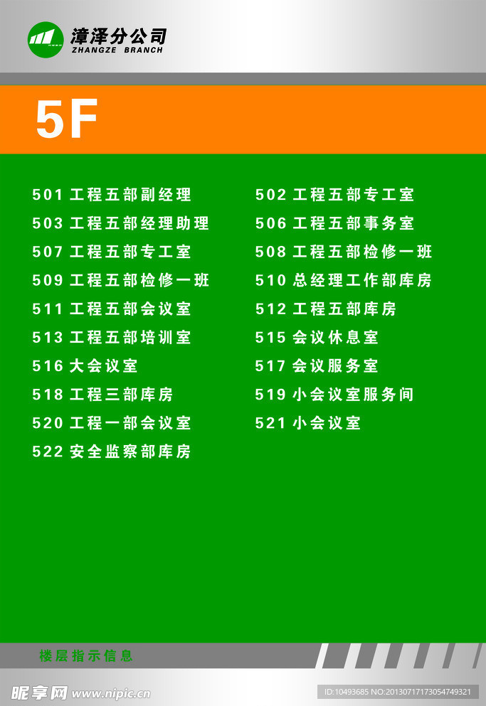 楼层索引牌