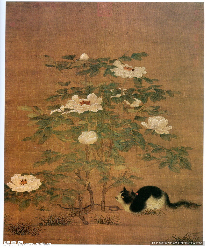 偷窥 工笔画
