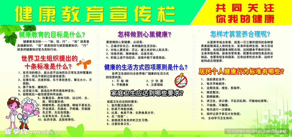 健康教育宣传栏