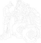 酿酒线稿图
