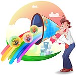 矢量卡通商务人士
