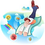 矢量卡通商务人士