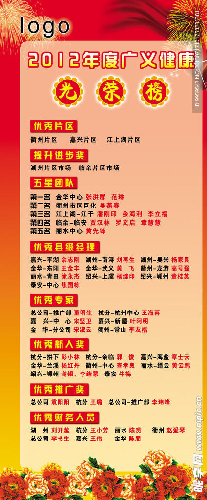 年会光荣榜展架