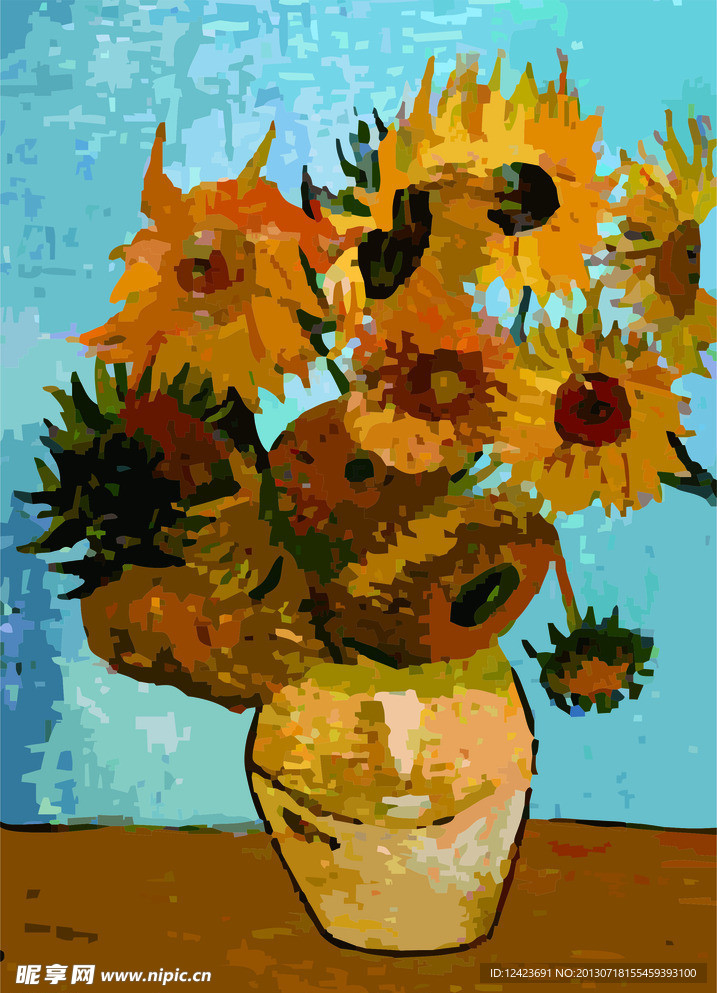 花瓶油画