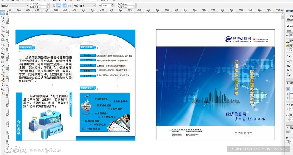 经济信息网折页画