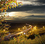 立交桥夜景高清图片
