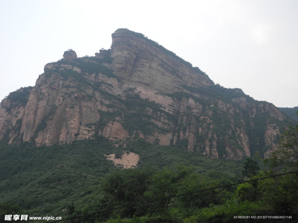 山 树 草丛 天空