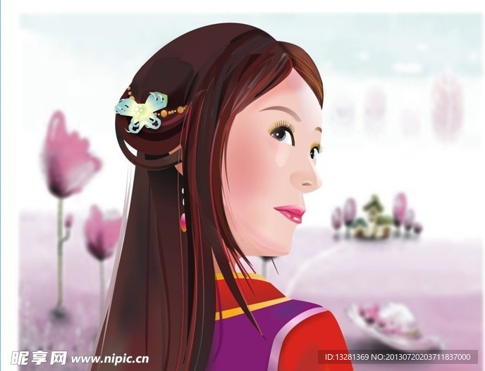 鼠绘古代美女cdr