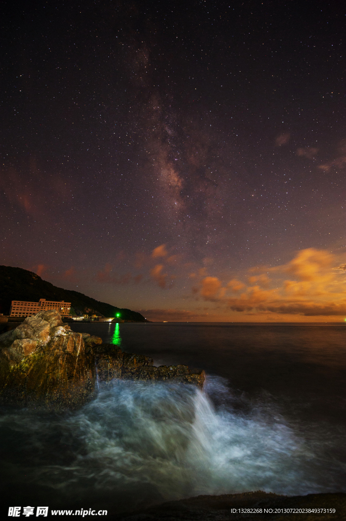 万山岛银河夜景图