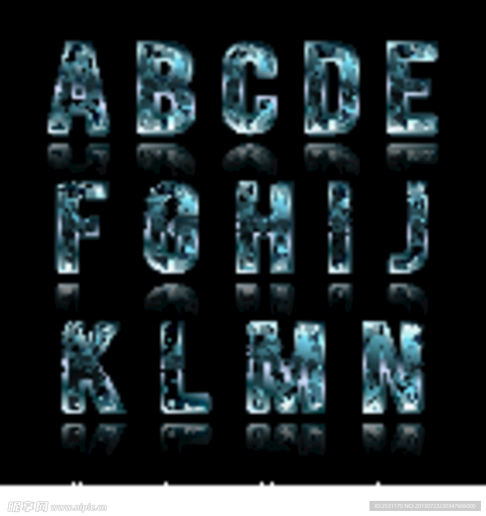 宝石钻石字母符号