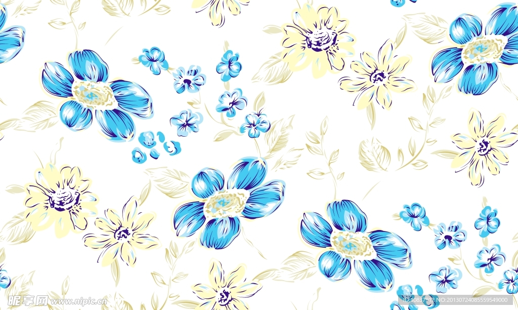 碎花底纹