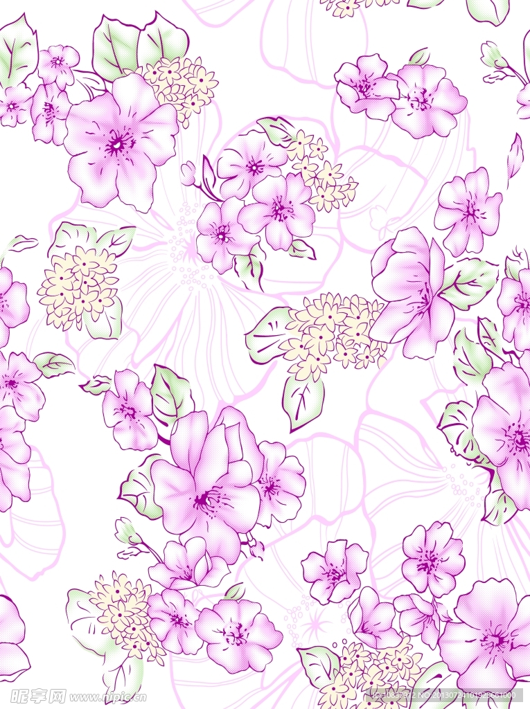 碎花底纹