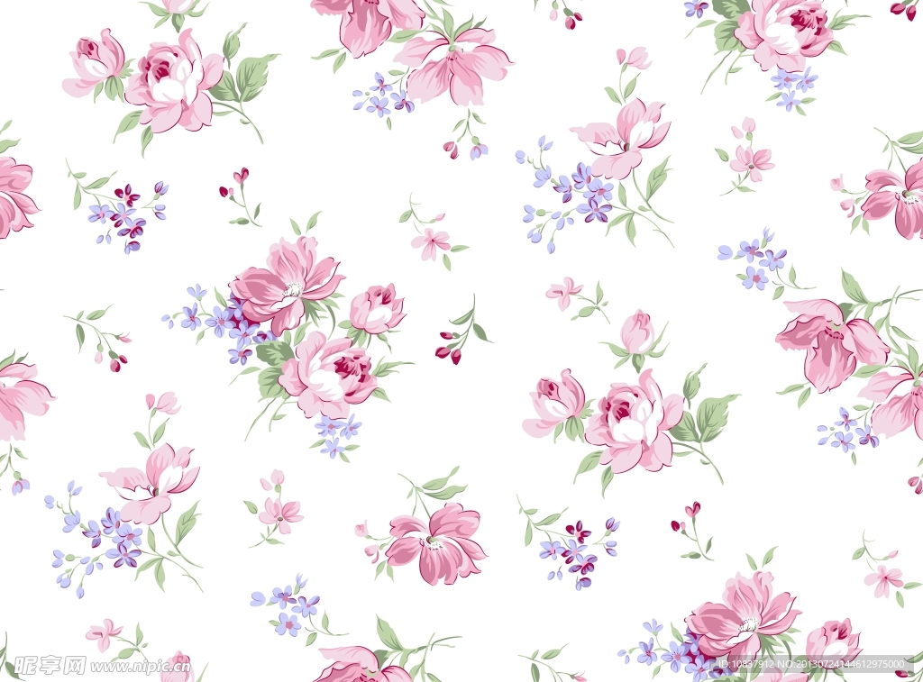 碎花底纹