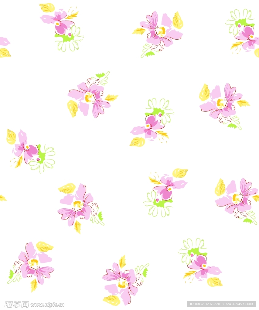 碎花底纹