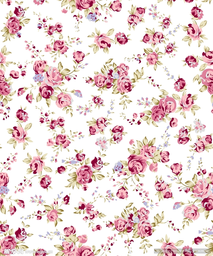 碎花底纹