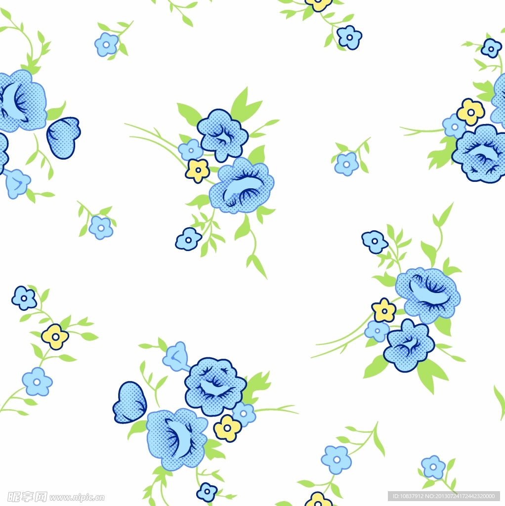 碎花底纹