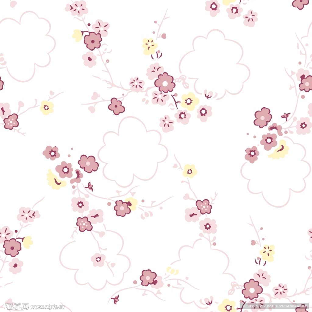 碎花底纹