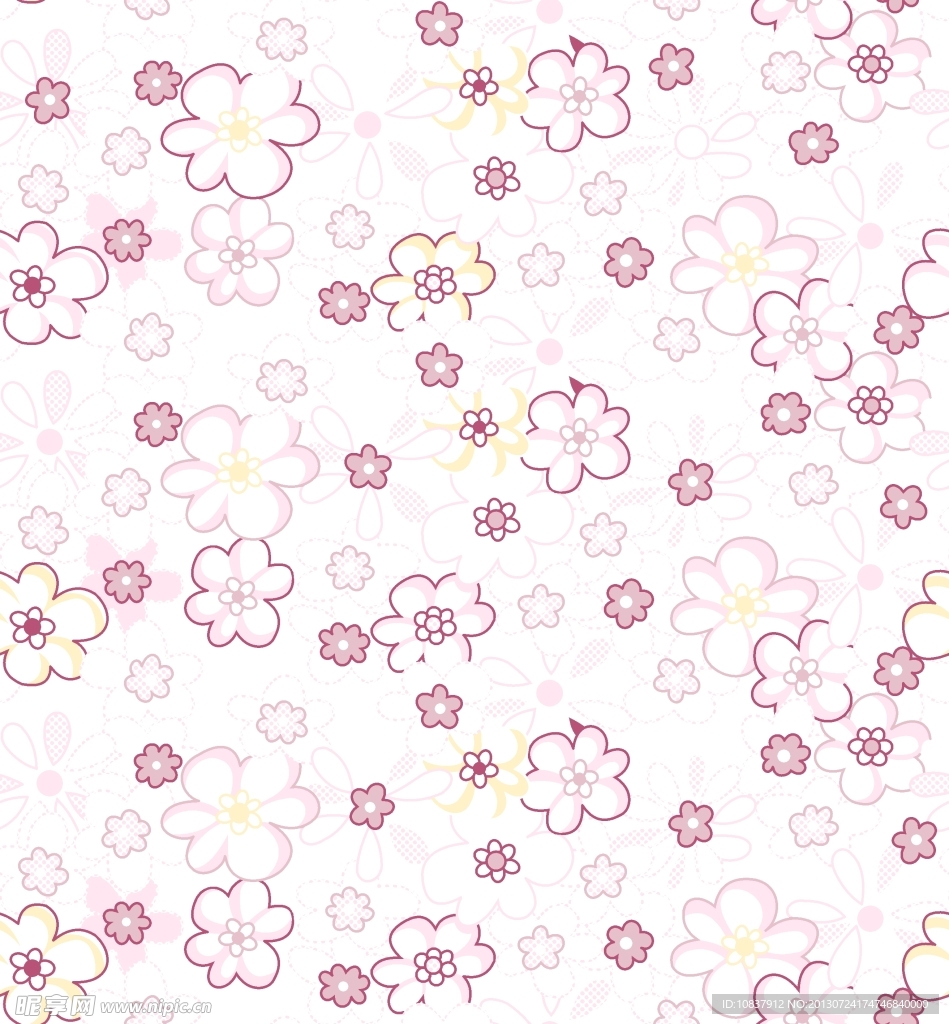 碎花底纹