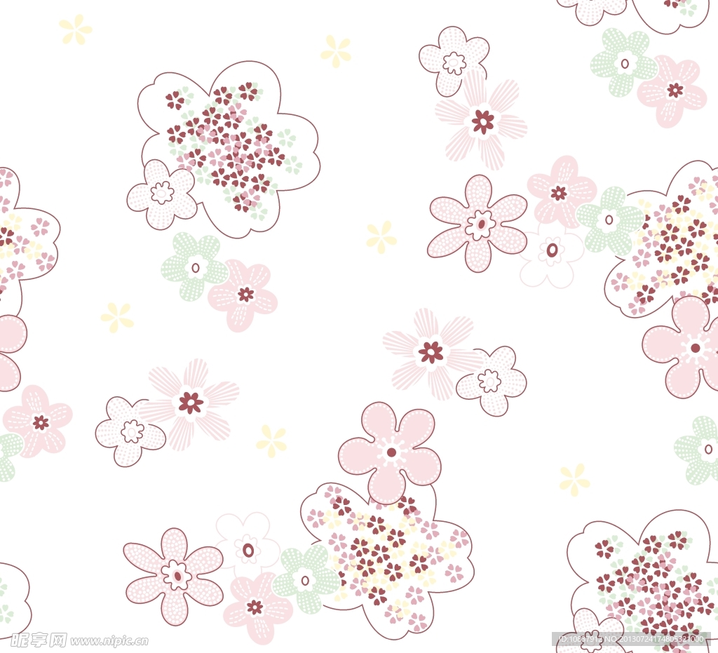 碎花底纹