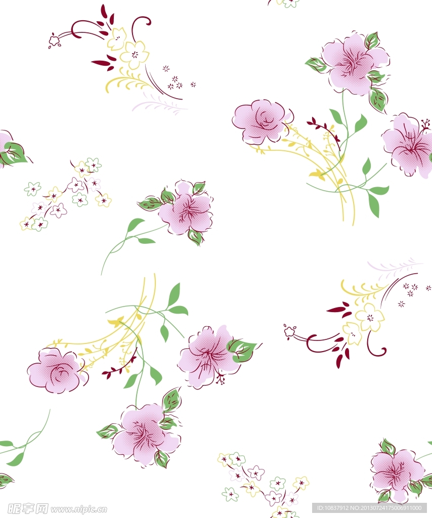 碎花底纹