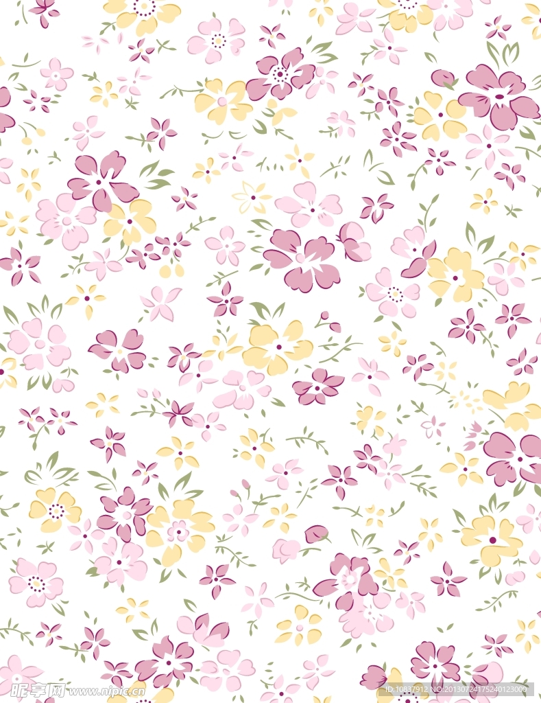 碎花底纹