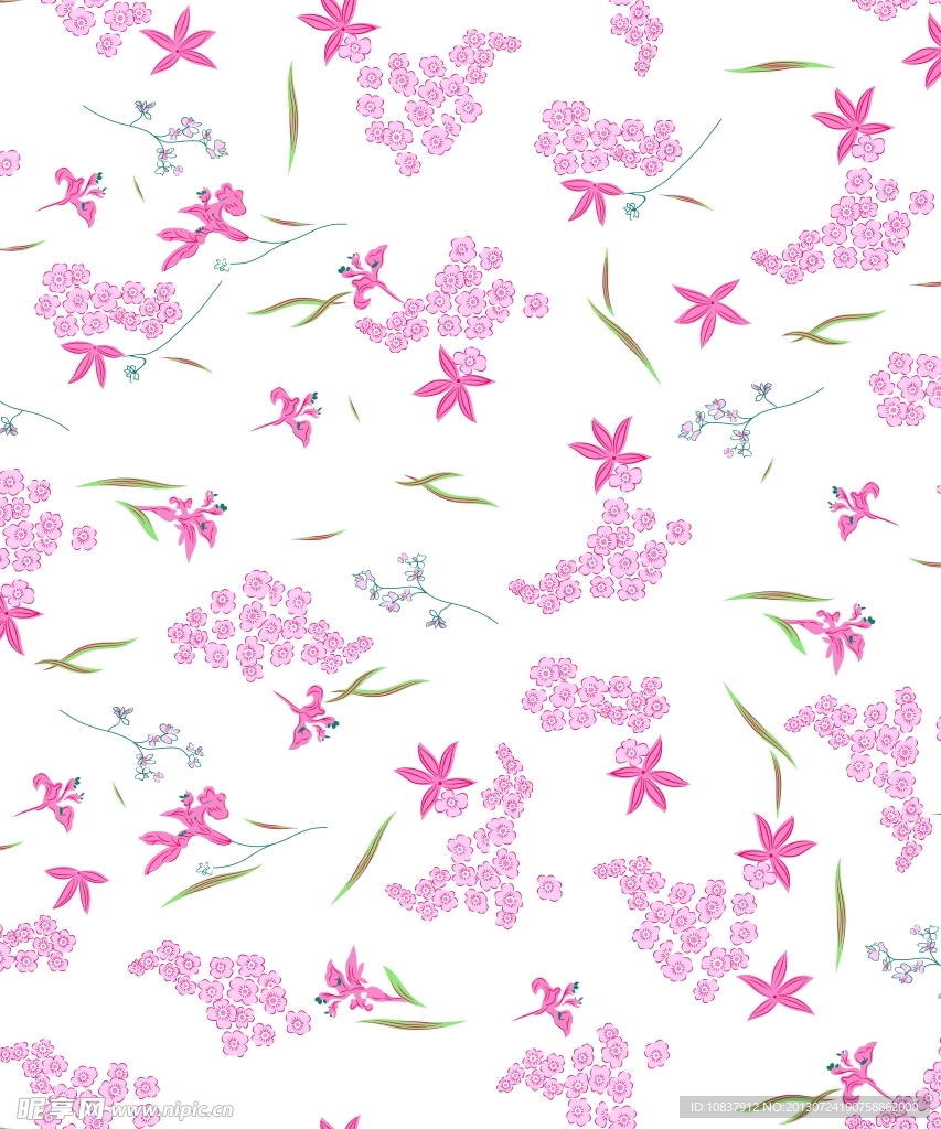 碎花底纹