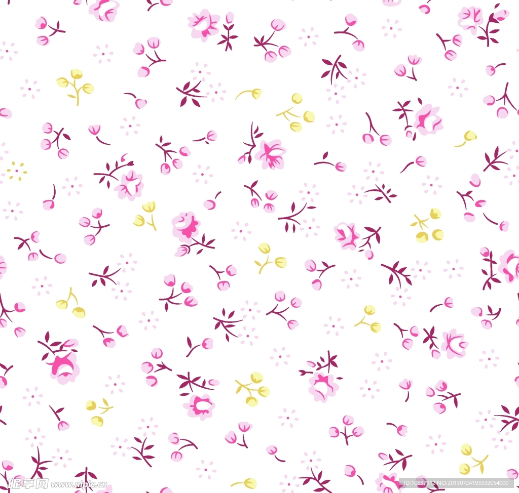 碎花底纹