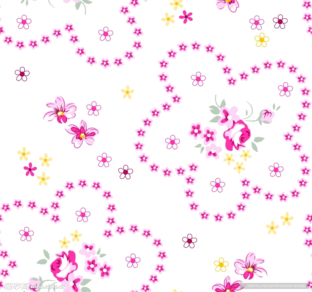 碎花底纹