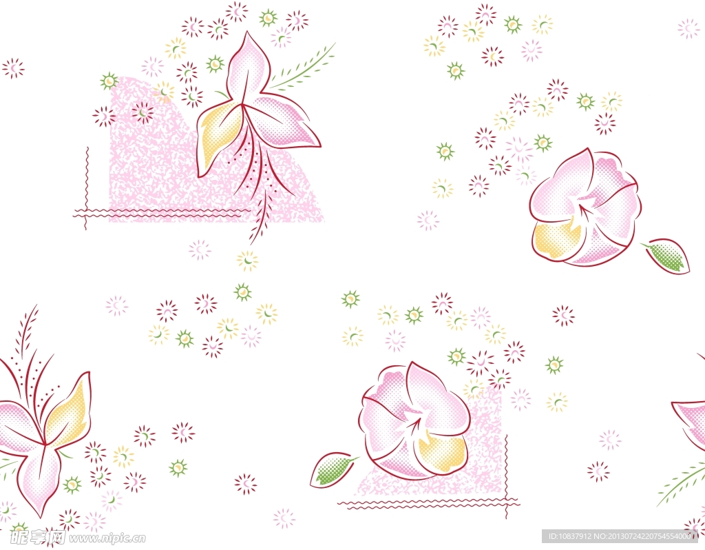 碎花底纹
