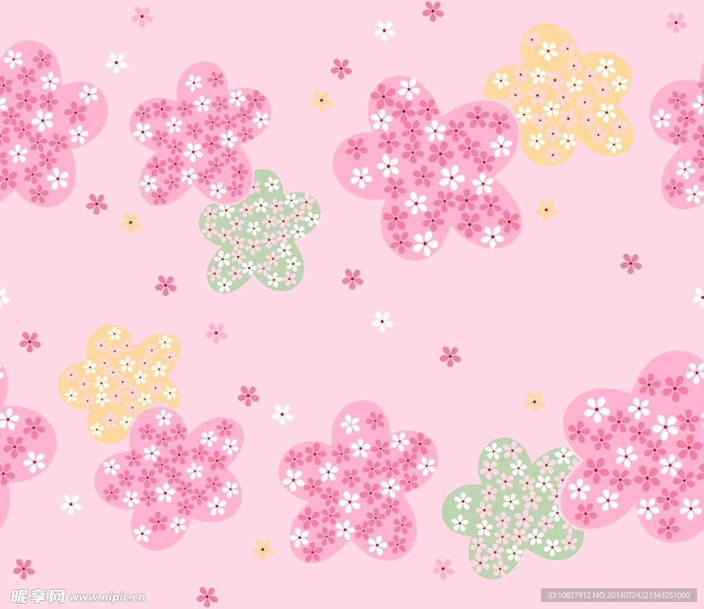 碎花底纹