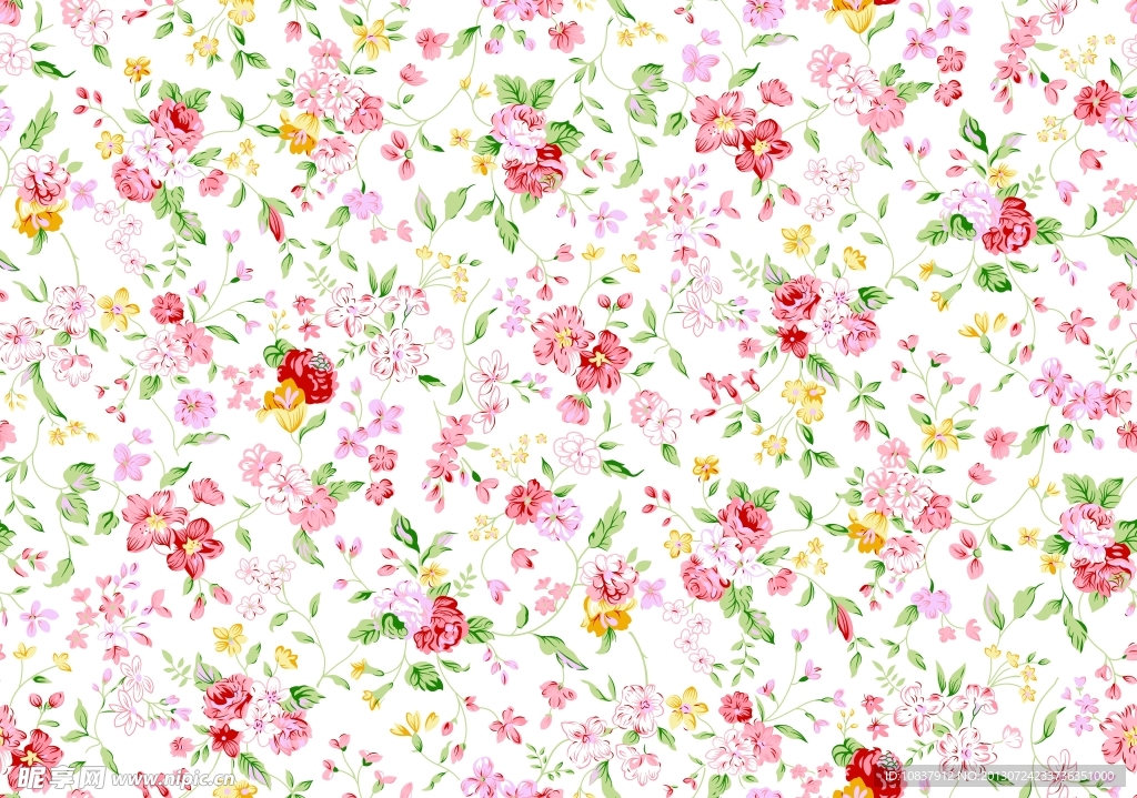 碎花底纹
