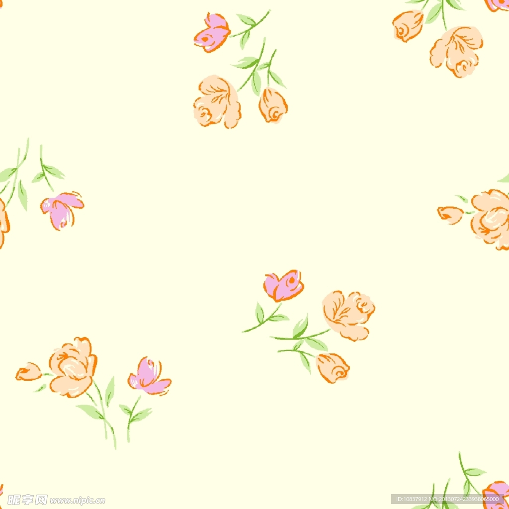 碎花底纹