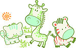 长颈鹿儿童卡通图组