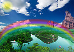 雨后风景图