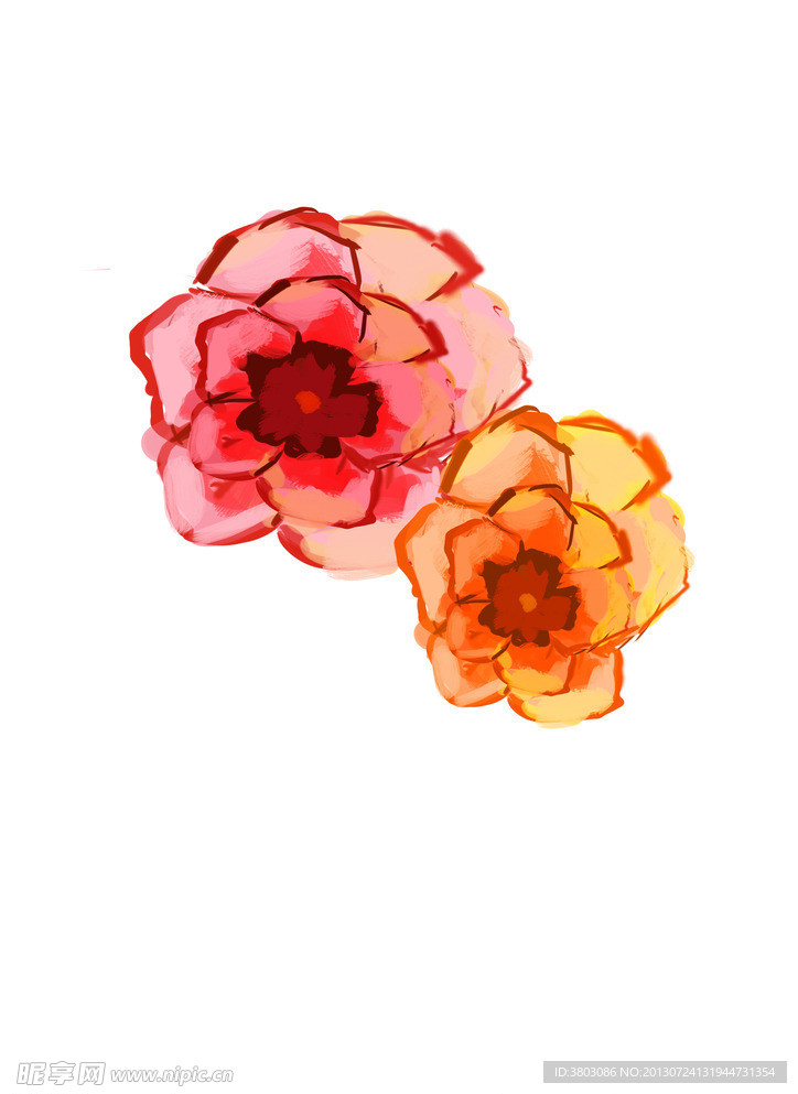 手绘花朵