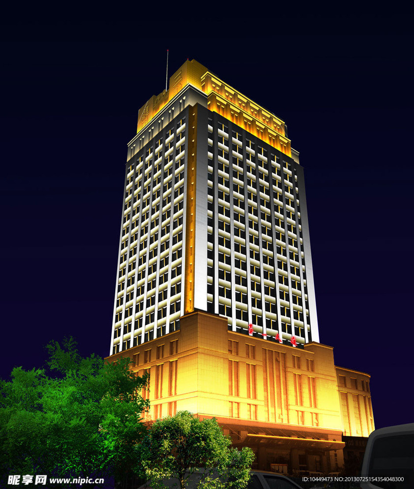 建筑亮化效果图