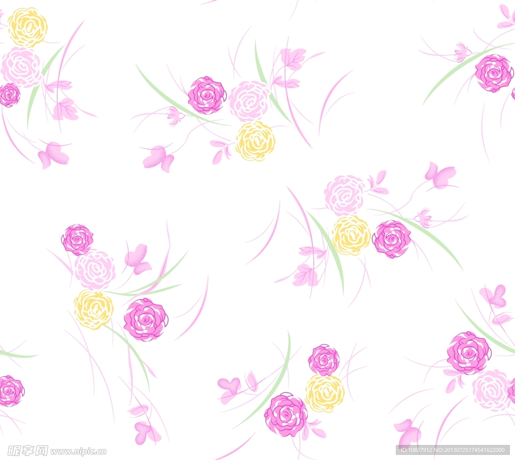 碎花底纹