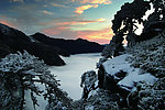 武功山夕阳雪景