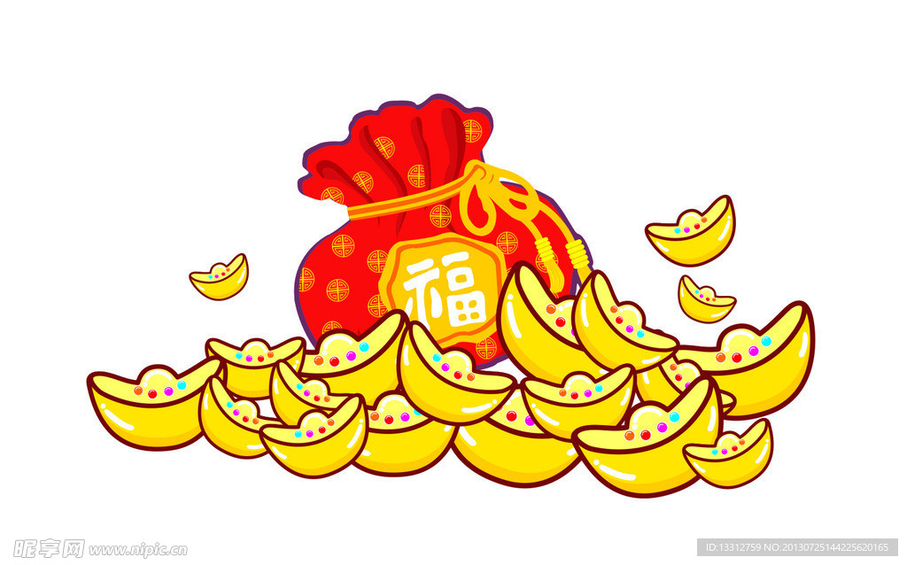 新年福袋金元宝