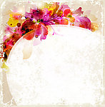 水墨梦幻花纹花朵