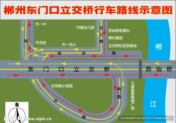 东门口立交桥示意图