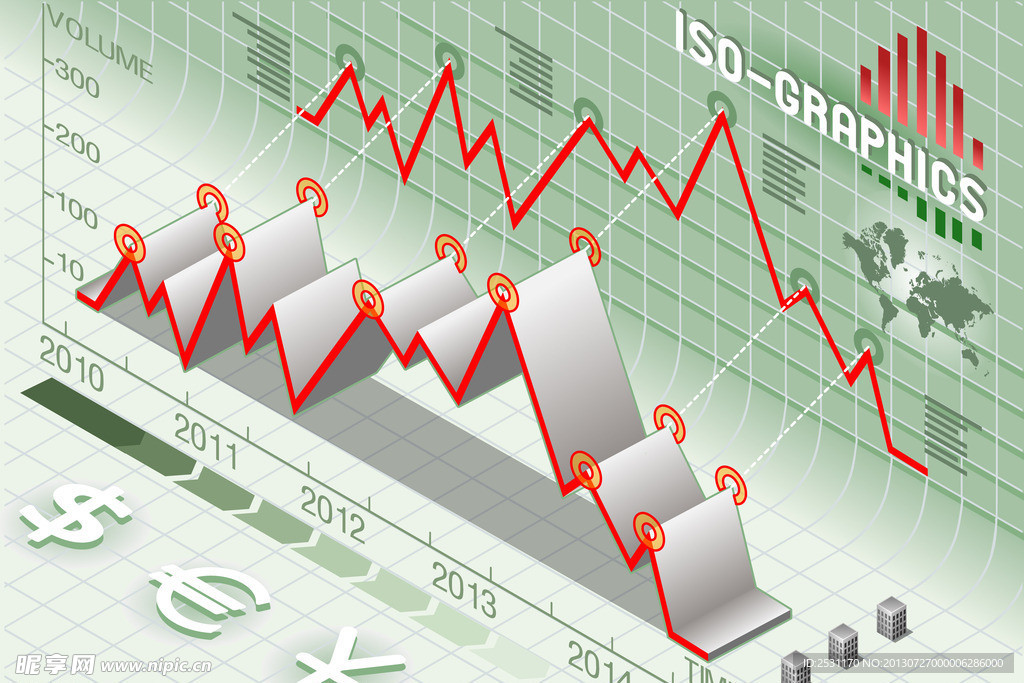 金融图表矢量素材