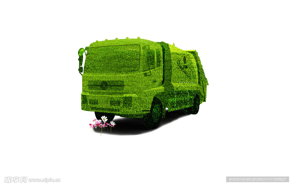 绿色车 草丛车