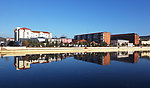 潮查河两岸建筑风景