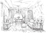 素描客厅室内设计