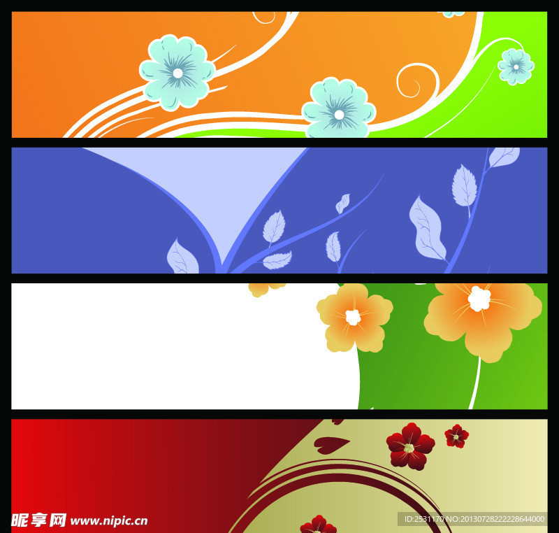 时尚花纹花卉横幅